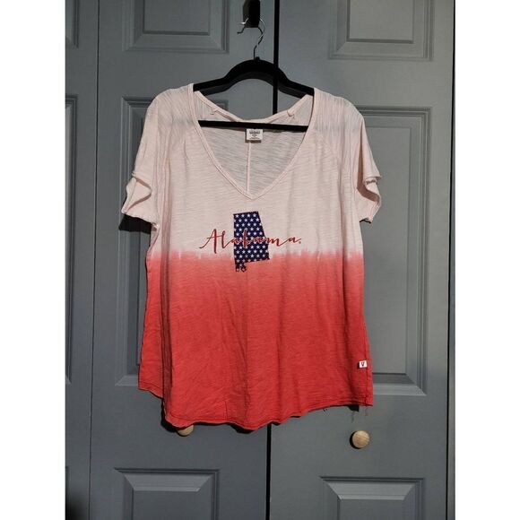 Venley Tops - Venley red, white, blue Alabama t-shirt